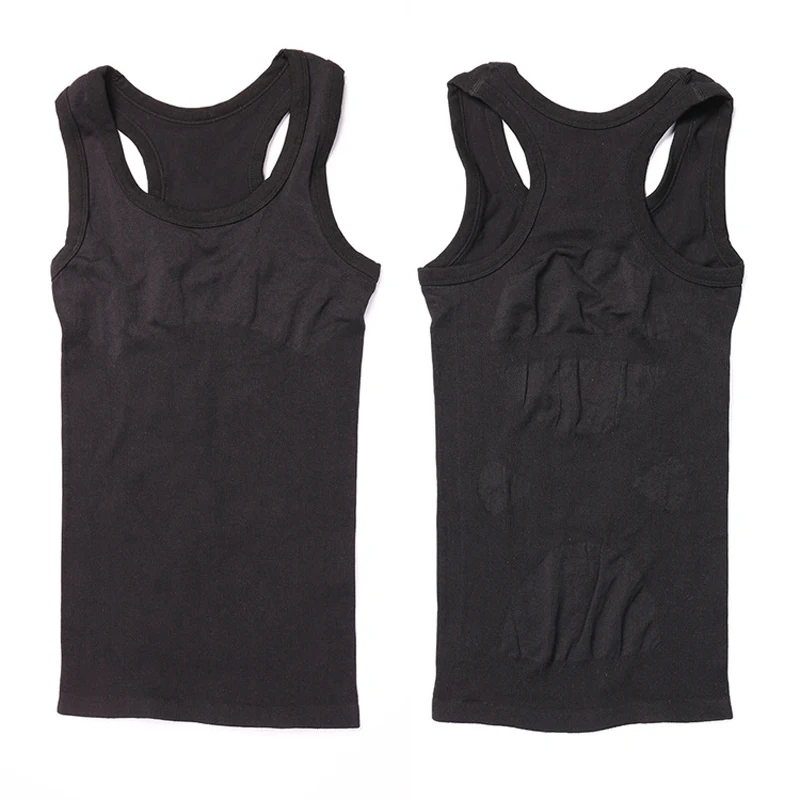 Мужское нижнее белье для коррекции фигуры облегающий жилет без рукавов живота