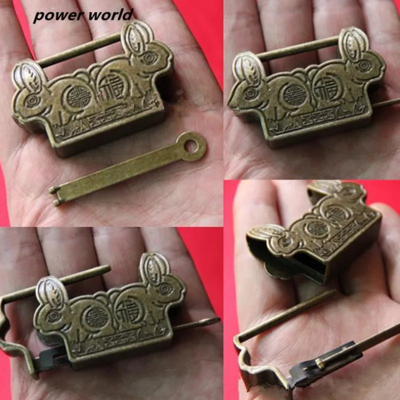 Замок Счастливый кролик из цинкового сплава в китайском стиле|Замки| |