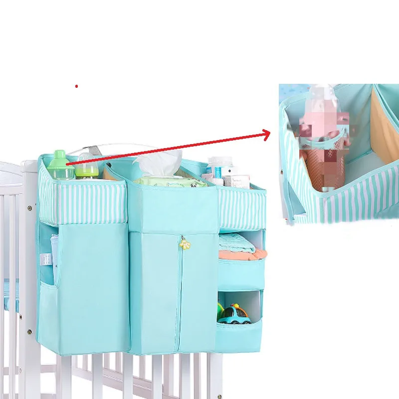 

Multi-Function Hanging Storage Bag Portable Baby Crib Organizer Bed Baby Essentials Diaper Storage Cradle Bag Bedding Set