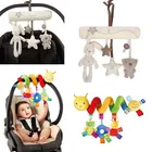 Мягкая детская кроватка, игрушка для коляски, спиральная детская игрушка для новорожденных, автомобильное сиденье, развивающие погремушки, детское полотенце, детские игрушки 0-12 месяцев