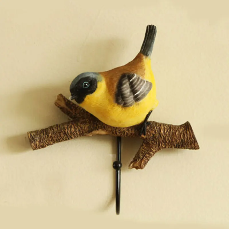 a bird 2 Ключница настенная Креативный рисунок птицы настенное крепление ключница минималистичный домашний крючок для склада зонтик маленькие вещи Органайзер украшение для дома - Цвет: a bird 2