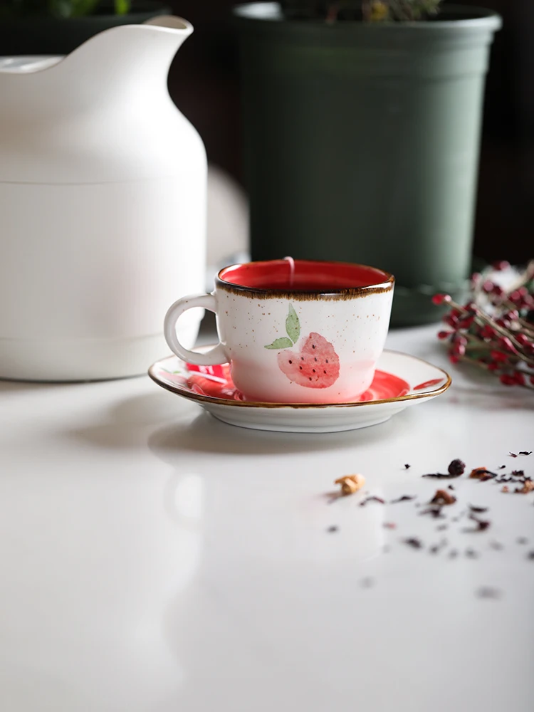 

Creative Japanese Cup Creative Handmade Nordic High Quality Saucer Set Eco Friendly Utensil Cup Tazas Cafe Home Drinkware DB60BD