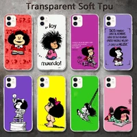 argentina quino mafalda girl phone case for iphone 8 7 6 6s plus x 5s se 2020 xr 11 pro xs max 12 12mini