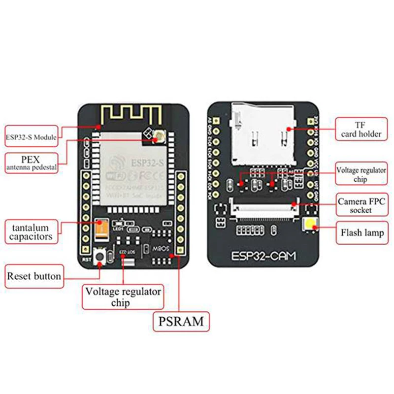 ESP32 CAM S Wi Fi Bluetooth плата OV2640 2MP беспроводной модуль камеры TF слот для карты с IPEX 2 4G SMA