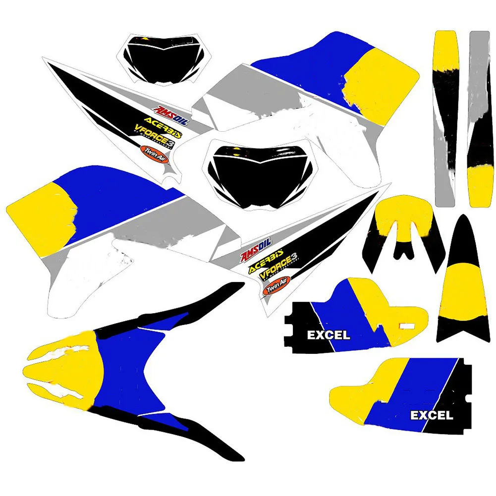 Бесплатные имена номеров на заказ наклейки WR250X графика для Yamaha WR250R 2008 2009 2010 2011 2012