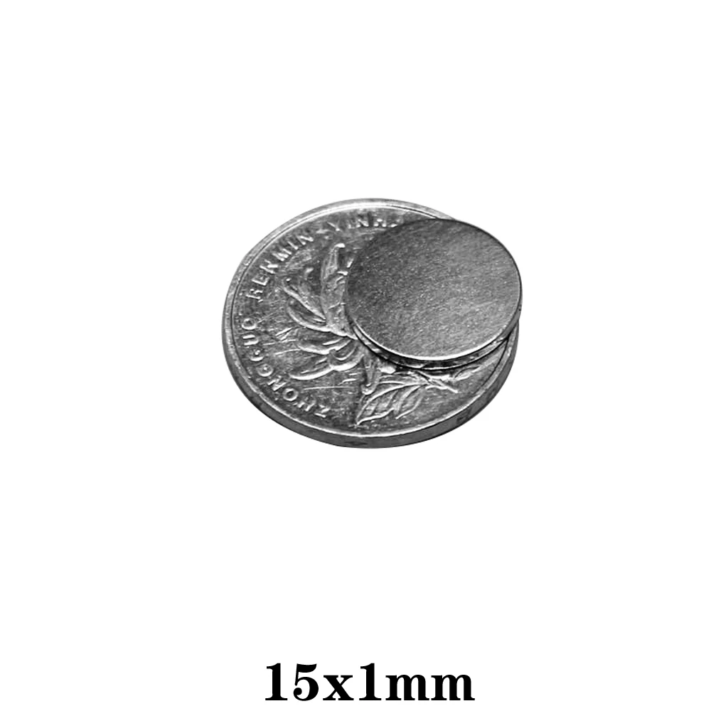 20~300pcs 15x1 mm Powerful Round Magnets 15mmx1mm Bulk Sheet Neodymium Magnet Disc 15x1mm Permanent NdFeB Strong 15*1 | Обустройство