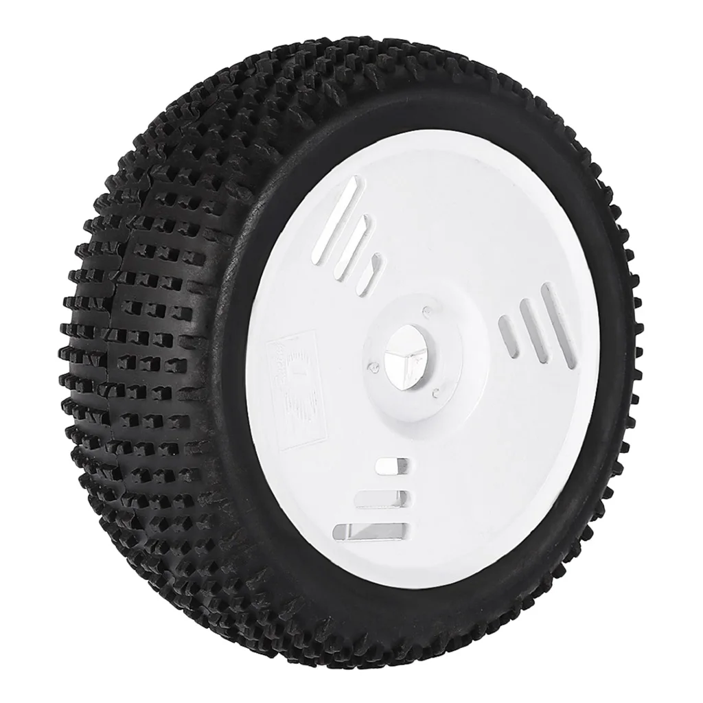 1 Pair RC 1:8 Off-Road Car Tire with Wheel Rim for VP-PRO ZDRacing HPI FS White+Black | Parts &amp Accs