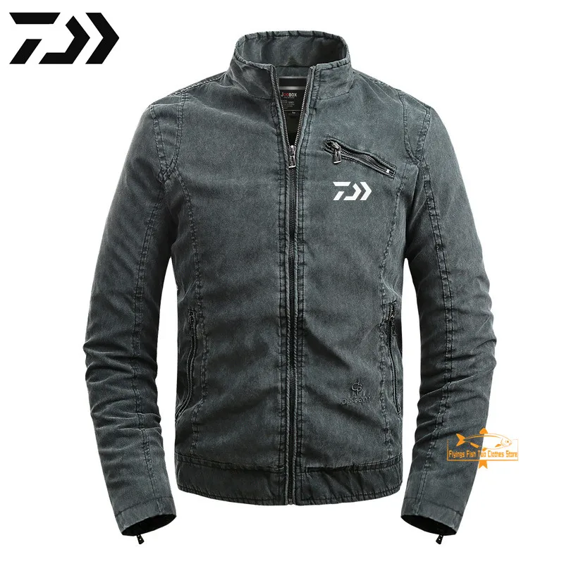 

Daiwa Winter Men Fishing Jacket Hiking Breathable Quick Dry Fishing Clothes Windproof Outdoor Sport Fishing Wear Cotton Clothes