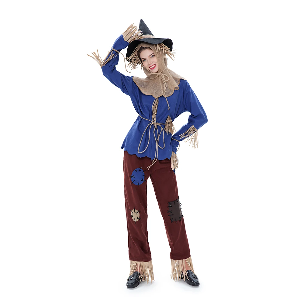 Adult The 2020 Costume For Women Men Patchwork Scarecrow Cosplay Costume For Halloween Carnival Party Amazing Dress Up