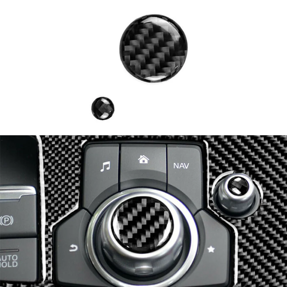 

Car Knob cover Accessories Carbon Fiber Volume Button Trim New High quality