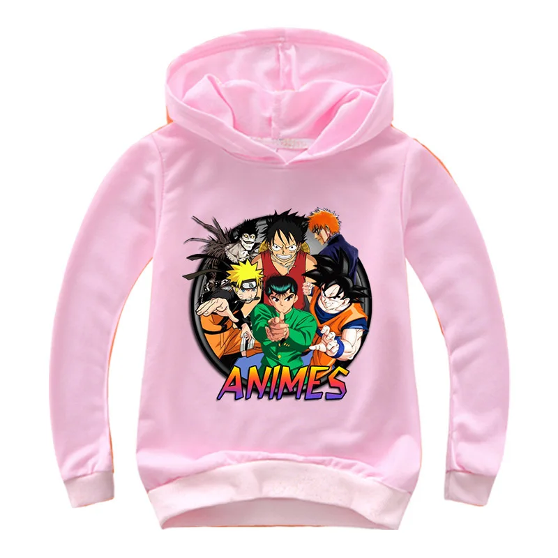 От 2 до 16 лет новые толстовки с капюшоном изображением аниме Жемчуг дракона