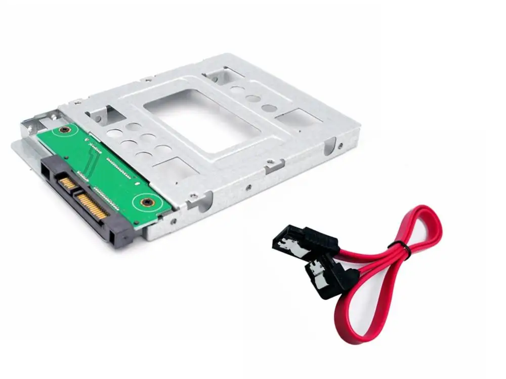654540-001 2.5" to 3.5" SATA SSD HDD Adapter tray MicroServer with SATA cabel for 651314-001 x7k8w 774026-001 PC CASE images - 6