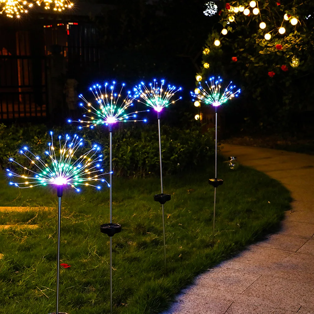 

Solar Powered Outdoor Grass Globe Dandelion Lamp 90/150 LED For Garden Lawn Landscape Lamp Holiday Light Solar Powered lamp