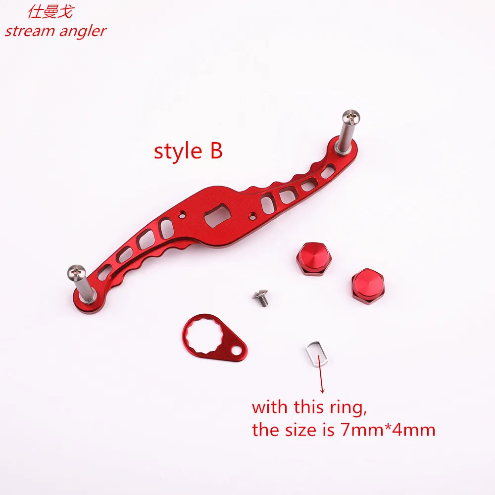 

diy reel handle rock arm 5 colors aluminum alloy with shaft and nuts left and right free shipping