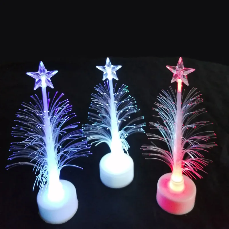 H12cm Mutil изменение цвета оптическая Рождественская елка Светодиодная лампа X'mas