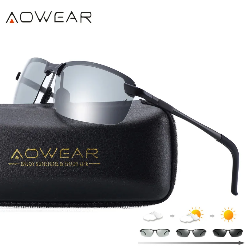 Очки солнцезащитные AOWEAR мужские фотохромные классические поляризационные