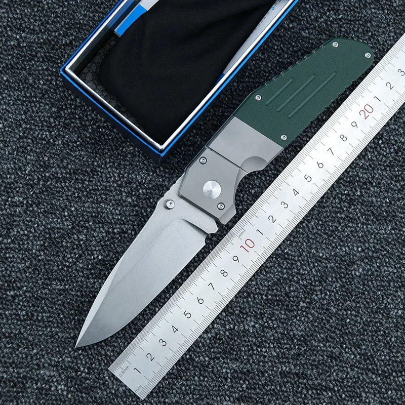 LEMIFSHE 7505 knife Titanium G10 handle  M390 Blade folding Pocket Survival EDC Tool hunting Utility outdoor camping knife