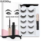 5 пар, магнитные ресницы ELECOOL, 3D норковые ресницы, магнитные ресницы, Короткие накладные ресницы, долговечные Искусственные ресницы, инструмент для макияжа