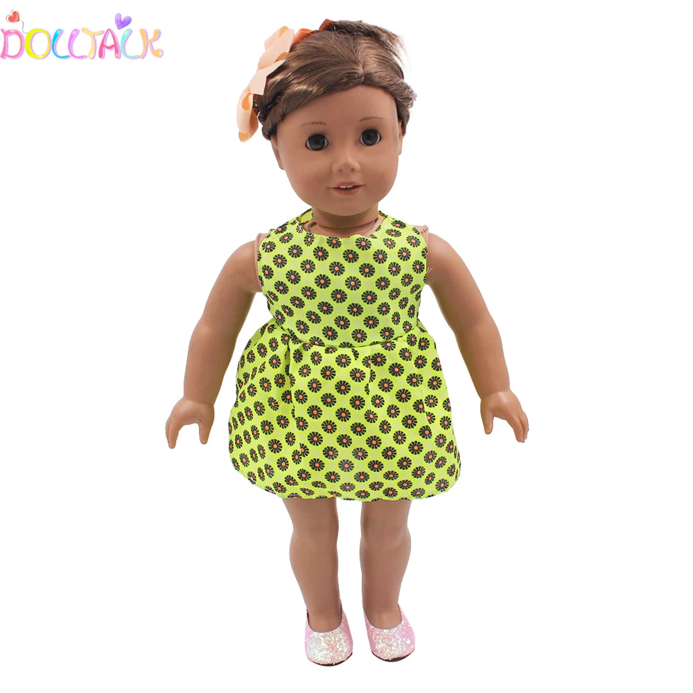 Кукла говорить ручной работы Цвет желтый платье подходит 18 дюймов цветок