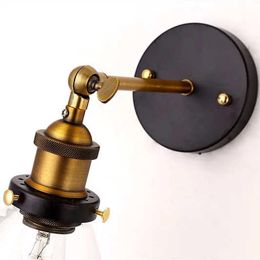 

Industrial Retro Wall Lamps Clear Glass Lampshade Antique Copper Wall Lights Bedroom Lamp Wall Sconce Light Fixture 220V