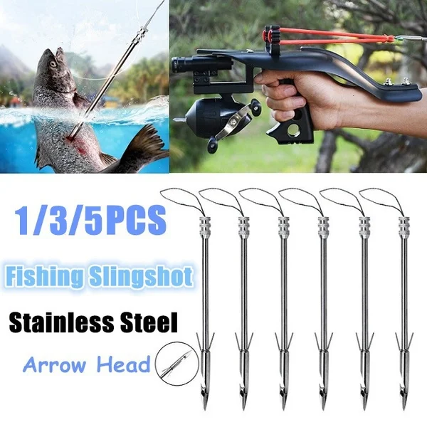 5/10/15/20PCS 14.5cm Slingshot shot Arrows metal bullet arrows Stainless steel Flying Fish darts Bow Tackle Accessory Darts | Спорт и