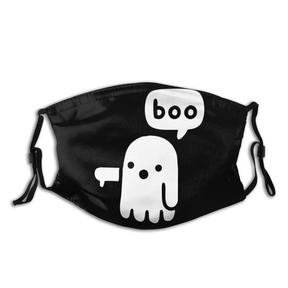 

Ghost Of Disapproval Boos Lame Thumbs Down Unhappy Non Disposable Trendy Mouth Face Mask Windproof Dust Proof with Filters