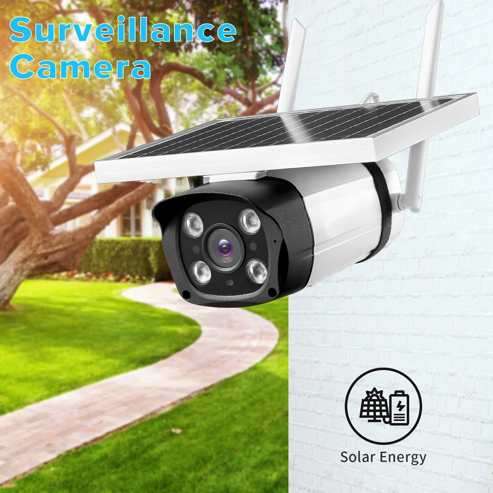 5 Вт солнечные Wi Fi безопасности Камера 1080P HD Беспроводной IP Открытый ИК Ночное