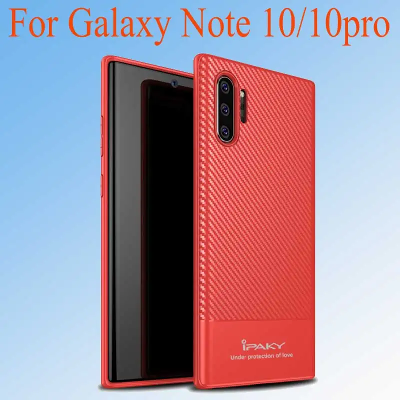 Для samsung Galaxy Note 10 чехол Note10 Plus силиконовый мягкий ТПУ чехол для телефона для samsung Note10 - Цвет: Red