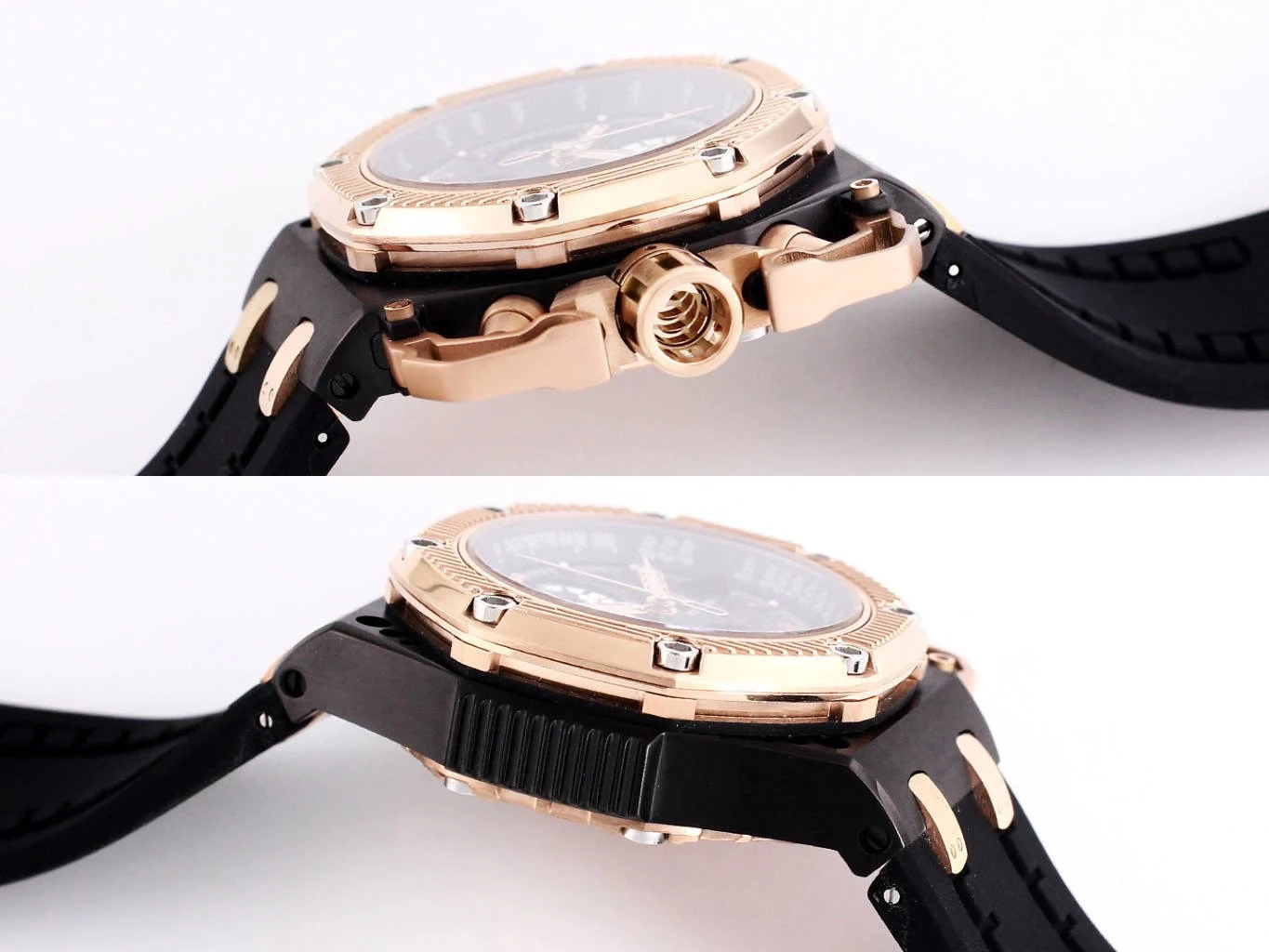 

Classic New Chronograph Men Sapphire Rose Gold Black Bezel Survivor Stainless Steel Royal Stopwatch 44mm Limited Watches