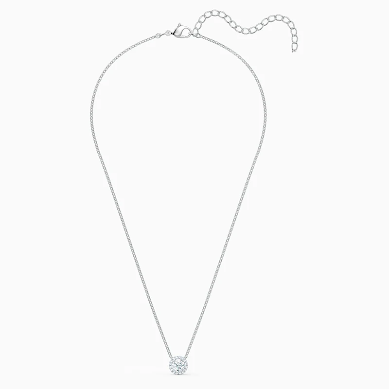 

2020 Fashion SWA New ANGELIC ROUND Pendant Necklace Exquisite Round Decoration White Gold Necklace Women's Popular Jewelry Gifts
