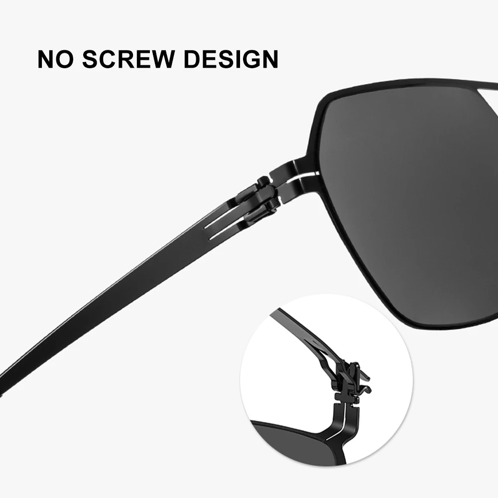 Мужские нейлоновые солнцезащитные очки CAPONI Polaroid Классические в квадратном стиле