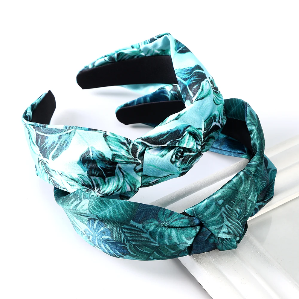 

Print Wide Hair Bands For Women Knotted Retro Bohemia Hair Hoop Headbands Fashion Girls Hairbands Bezel Hair Accessories