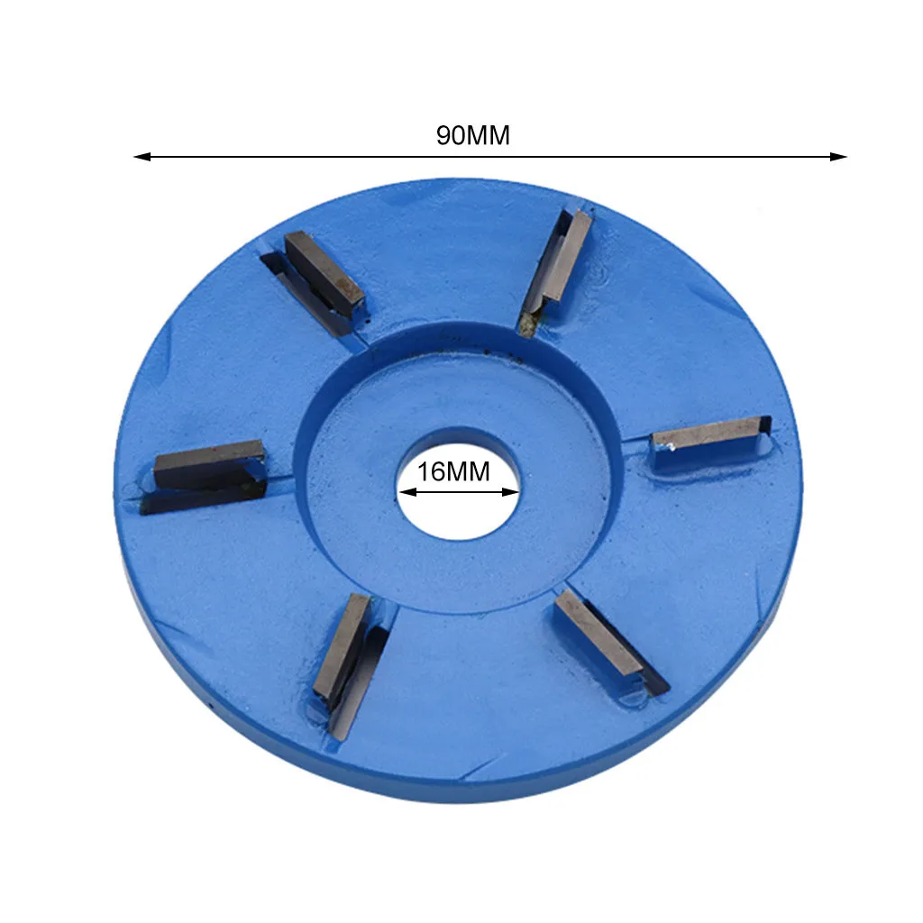 

2PC blue Power Wood Carving Disc Angle Grinder Woodworking Turbo Plane For 16mm Aperture Angle Grinder Attachment Milling Cutter