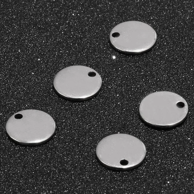 120 шт./лот подвески из нержавеющей стали цвета розового золота/золота круглые для