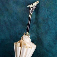 umbrella giraffe womens solid umbrella with long handle artistic creation umbrellas 8k silk aluminum alloy sunscreen umbrella