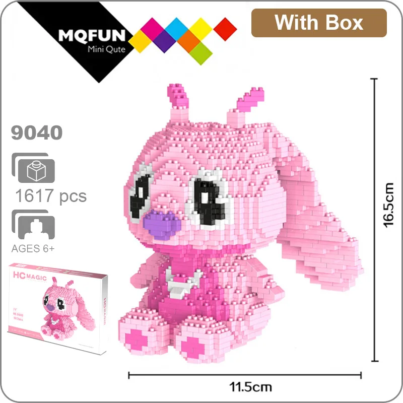 

HC big cartoon Anime panda black pearl ship stitch plastic building blocks bricks game DIY assembly models educational toys