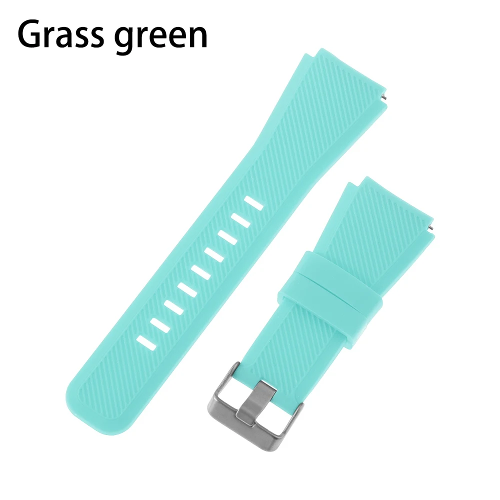 grass green 1 шт., классические яркие силиконовые часы, ремешок, спортивные сменные часы, браслет, ремешок для huawei Watch GT/GT2, умные аксессуары - Цвет: grass green