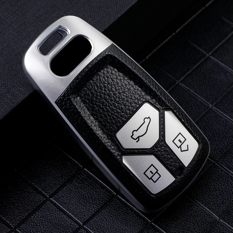 

New Style TPU Leather Car Key Cover Case Shell For Audi A6 A5 Q7 S4 S5 A4 B9 A4L 4m TT TTS RS 8S 2016 2017 2018 Accessories