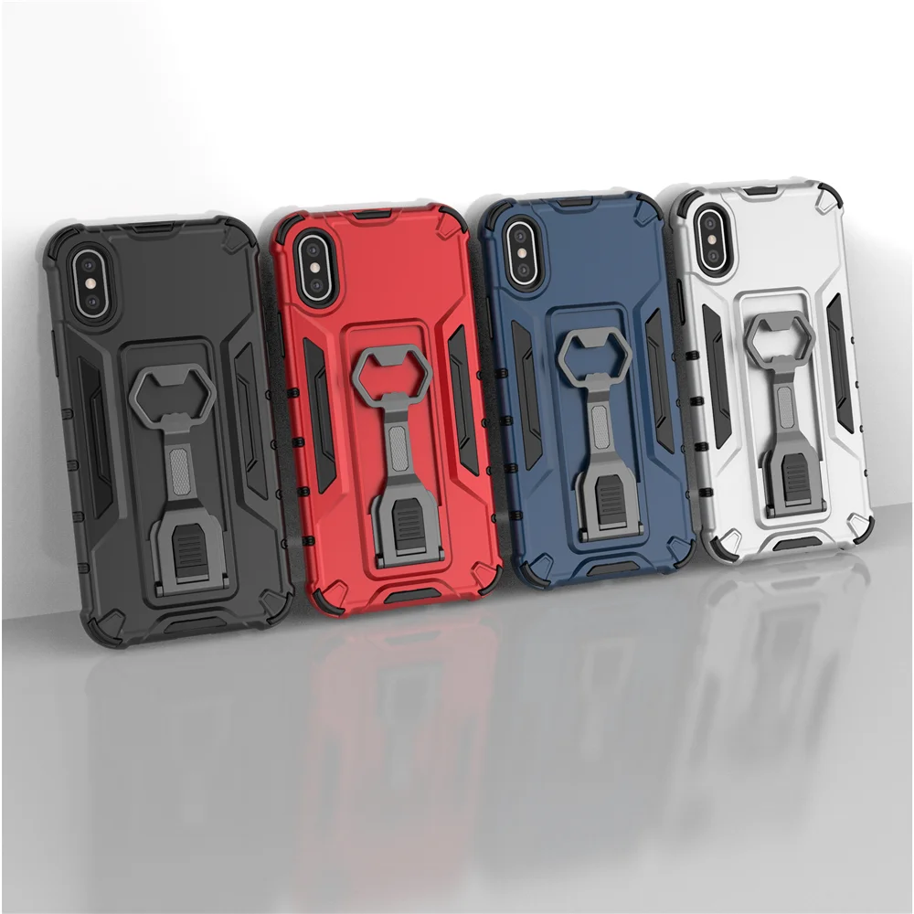 

Shocproof Metal Aluminium Magnetic Stand Case For iPhone 12 Pro 12 Mini 11 XR X XS Max Bottle Opener Style Phone Back Cover