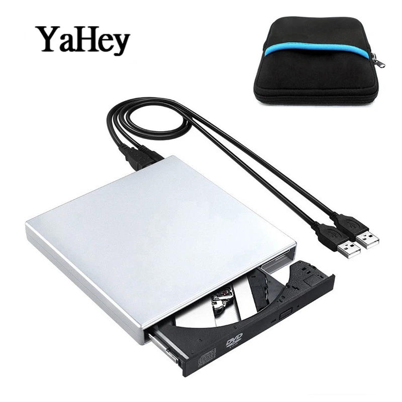 external drive Внешние USB DVD оптические приводы CD/DVD плеер CD-RW записывающее устройство Портативный для ноутбука компьютера ПК Windows+ сумка для привода - Цвет: external drive