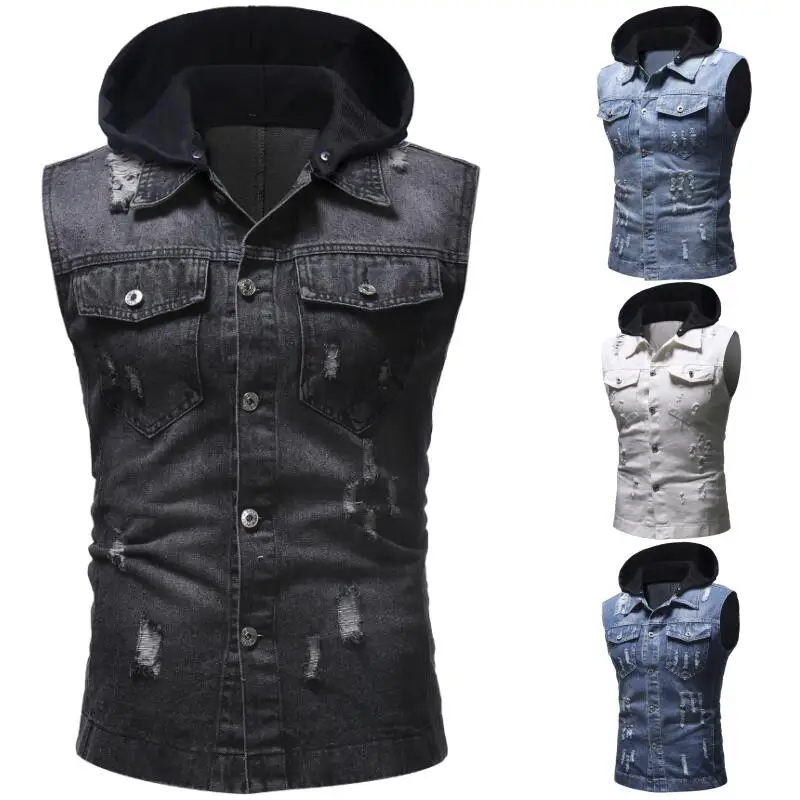 

Men's Clothing Spring New Product Men's Single Breasted Hooded Vest Coat