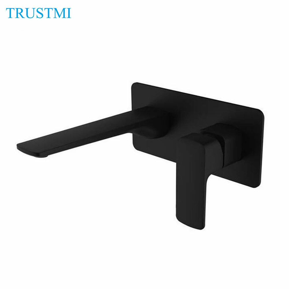 Скрытый латунный Смеситель для ванной комнаты кран раковины одно рычаг