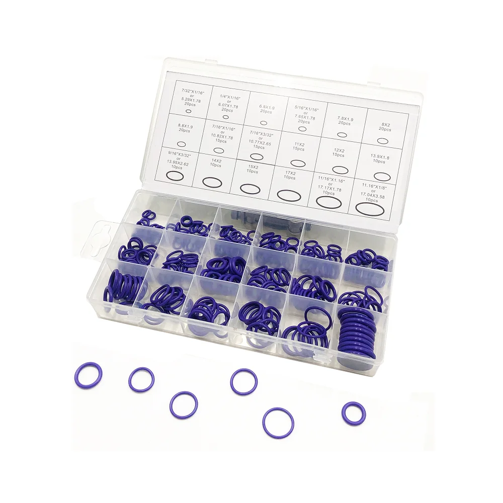

O-Ring Assortment Kit Set 270 PCS 18 Size Nitrile Rubber O-Ring Sealing Ring Kit for Air or Gas Connections (270 PCS) (Purple)