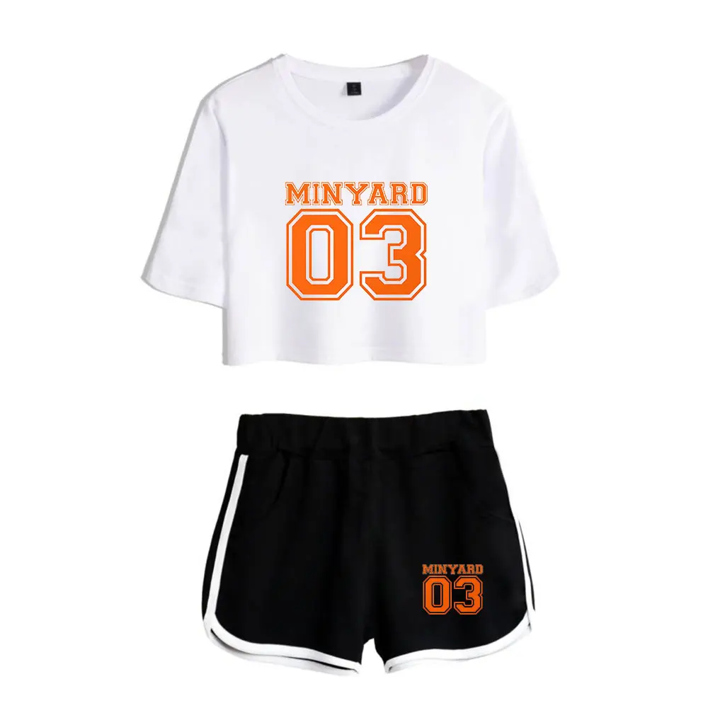 

Комплект из двух предметов Minyard 03, крутые шорты с логотипом Foxhole Court + футболка с коротким рукавом, новинка 2021, женские летние комплекты Y2K, оде...