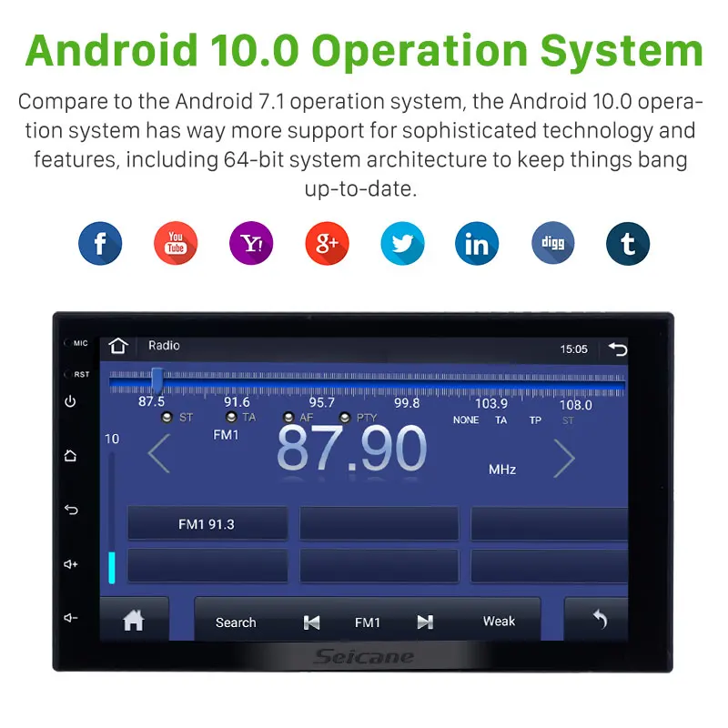 $53.70 Seicane Universal Android 10.0 7
