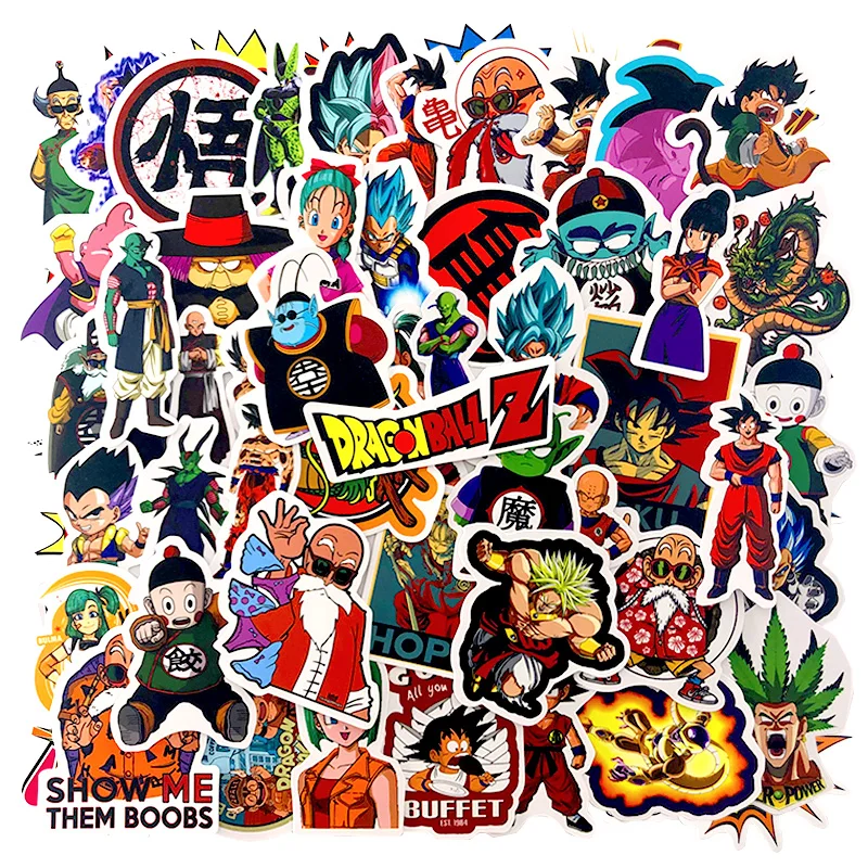 50 шт./упак. Мультяшные наклейки Dragon Ball супер аниме для ноутбуков сумок