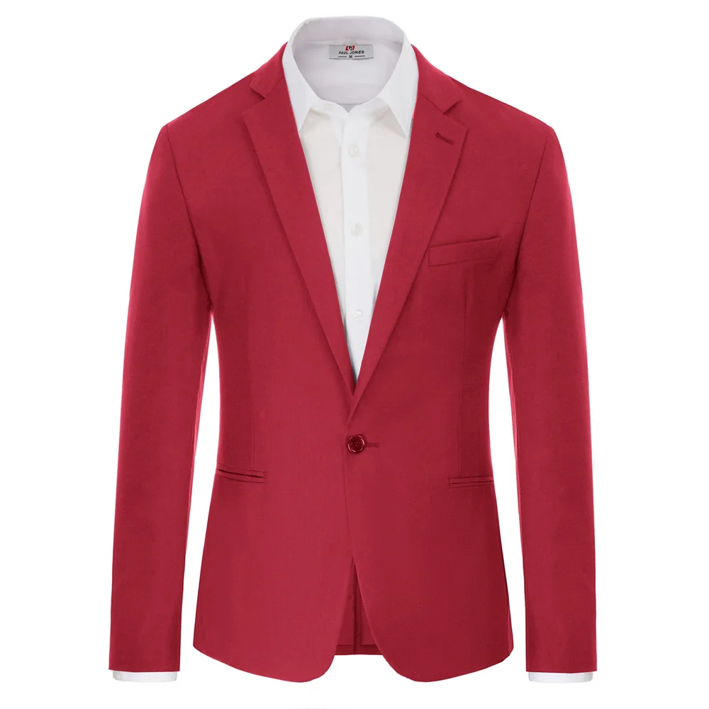 

Men's blazer suits office business party evening formal Stylish & Slim Fit Single Breasted One-Button Notch Lapel Blazer Coat