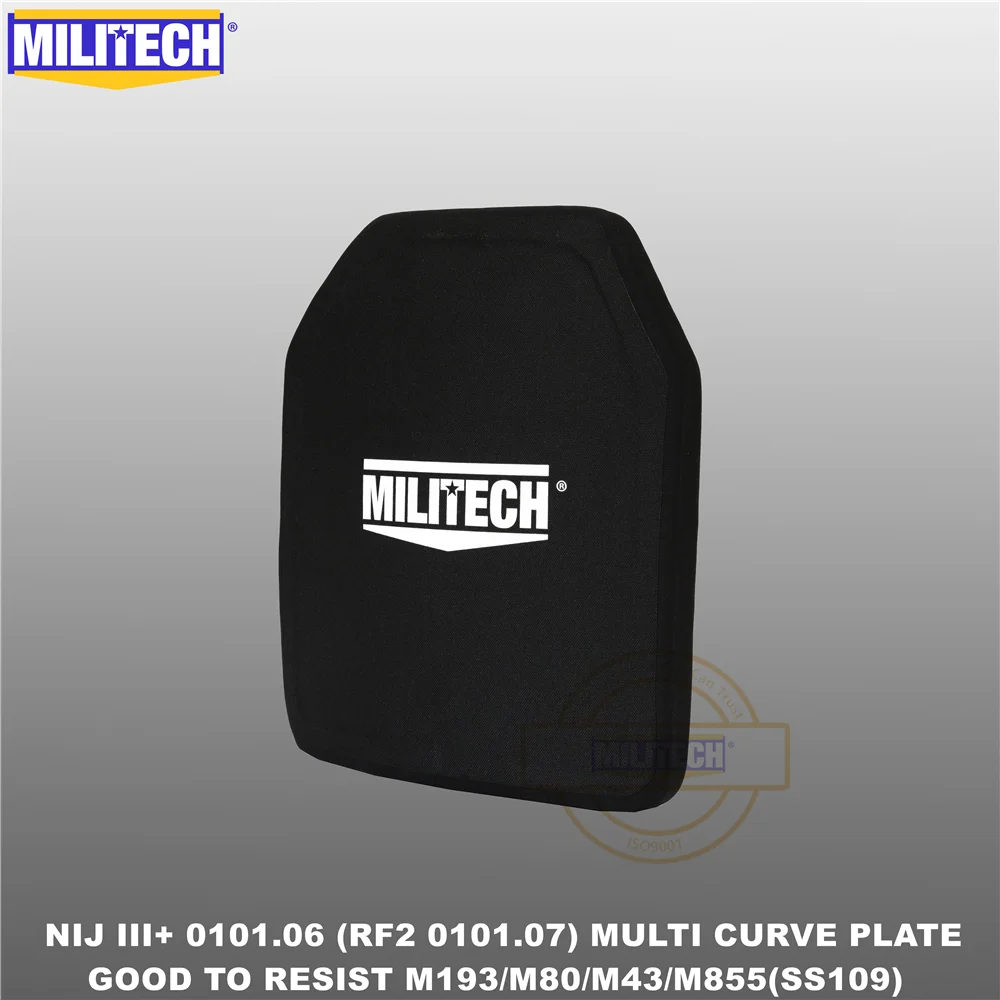 Пуленепробиваемая пластина MILITECH SAPI и 10x12 NIJ III + /NIJ 0101 07 RF2 из оксида алюминия
