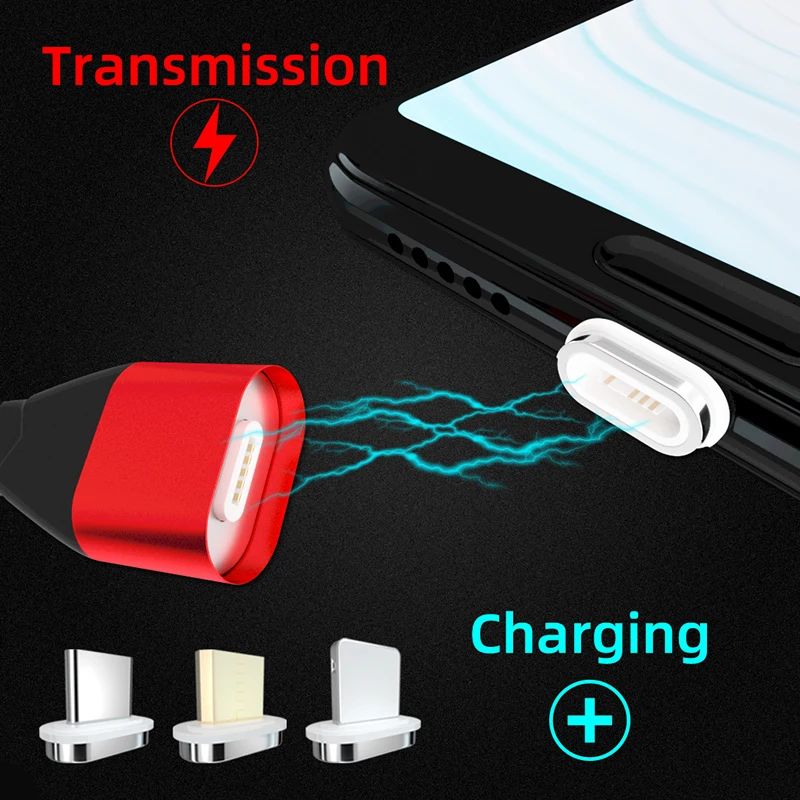 Магнитный кабель зарядное устройство Тип C USB для iPhone XS XR X 8 7 Быстрая зарядка данных Магнит кабель для samsung S9 S10 Micro USB разъем
