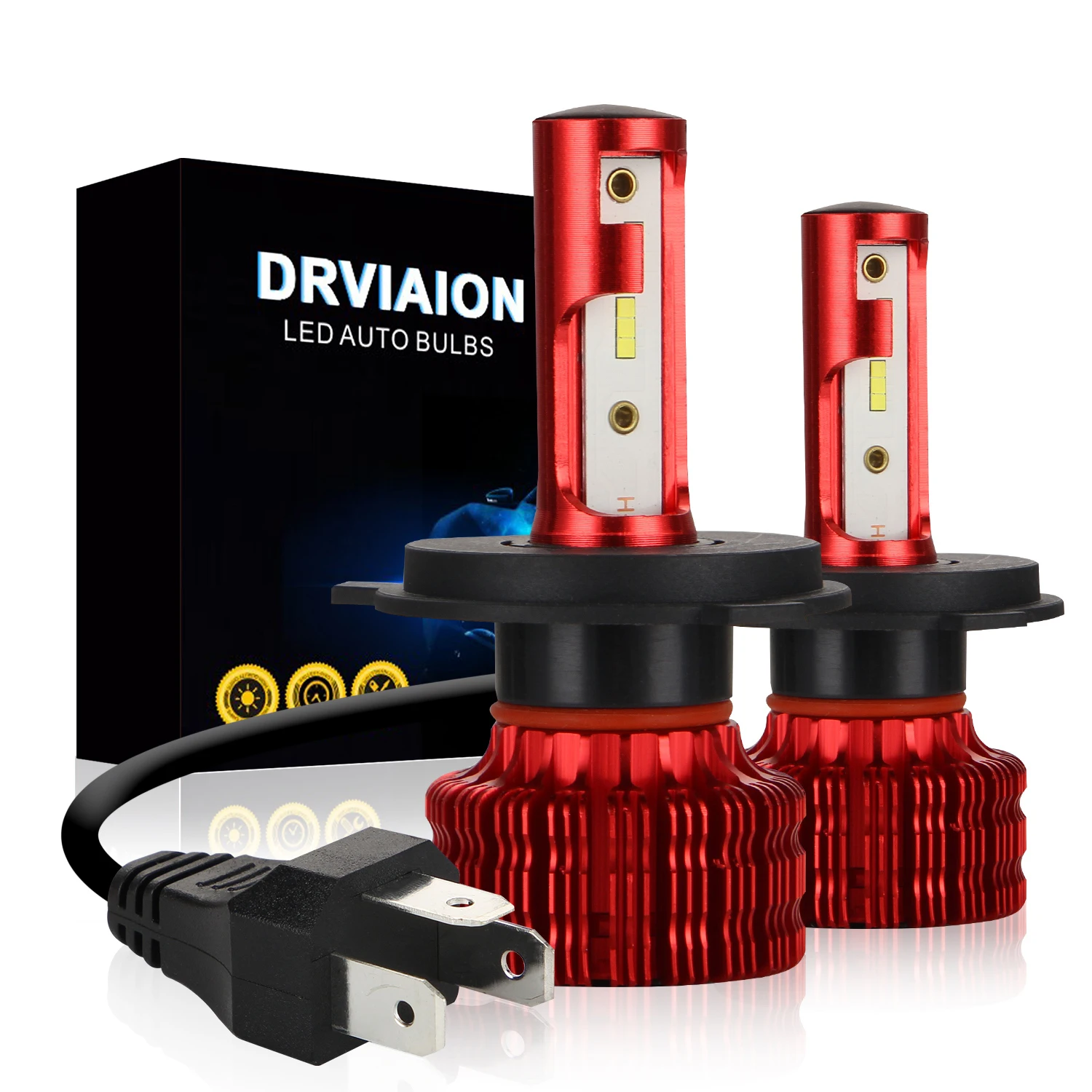 

2x Super Bright High Beam Car Lights H4 LED H7 16000LM H1 LED Atuo Lamp for Car Headlight Bulb 9003 HB4 9006 Turbo LED Bulbs 12V